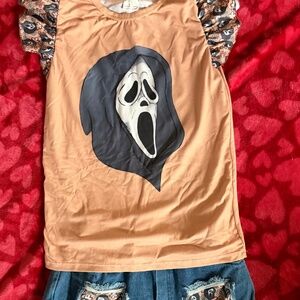 Girls Ghost Face short outfit Size 8/9